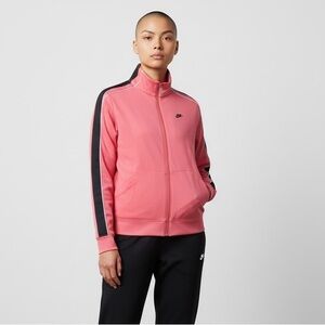 VTG 90s Nike Womens Athletic Jacket Full Zip Coral Pink Size M